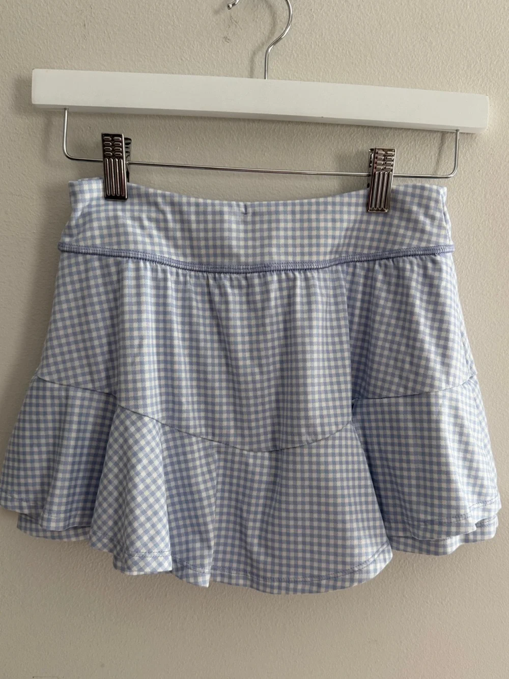All In Motion Blue Gingham Check Skort Tank Top Set Athletic Dress Sporty Preppy